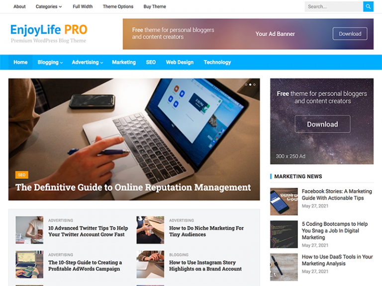 Theme WordPress WPEnjoy Pro