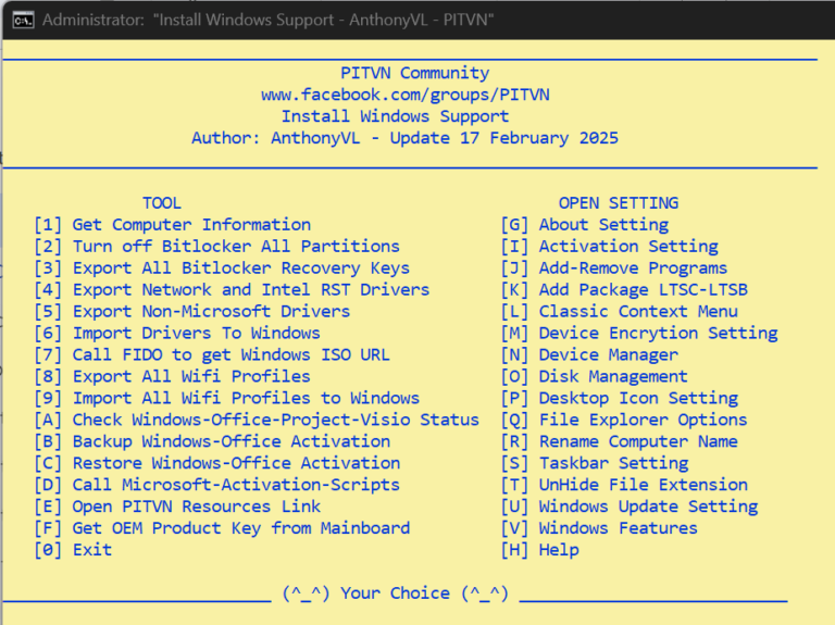Tool hỗ trợ cài đặt Windows
