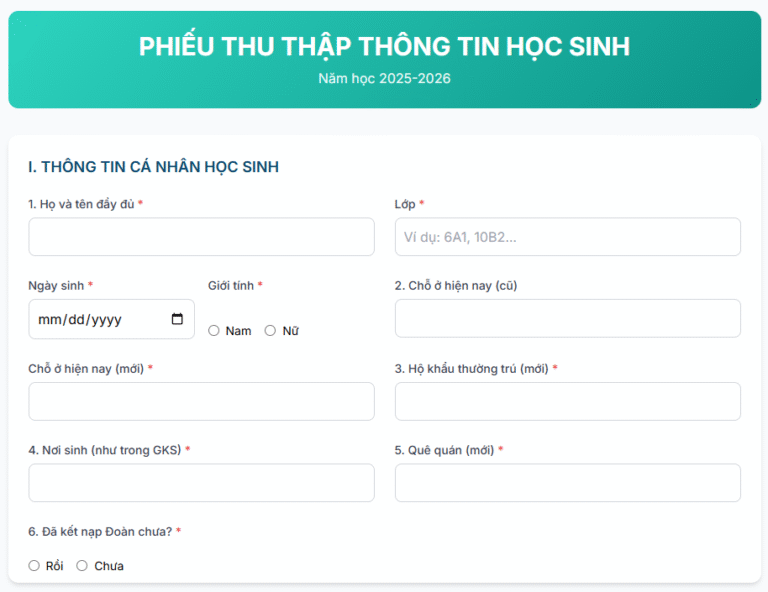 Xây Dựng Web App Thu Thập Thông Tin Bằng Google Sheets & Apps Script