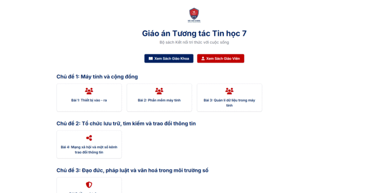 Giáo trình: Xây dựng Cổng Giáo án Tương tác Tin học