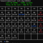 Tip cho Developer: Xem Lịch Âm siêu “ngầu” ngay trên Terminal với lệnh curl lich.day